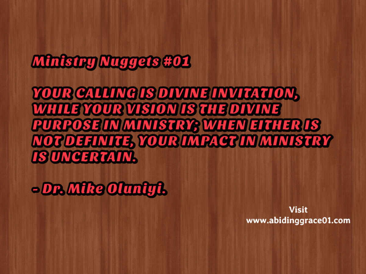 Ministry Nuggets  #1