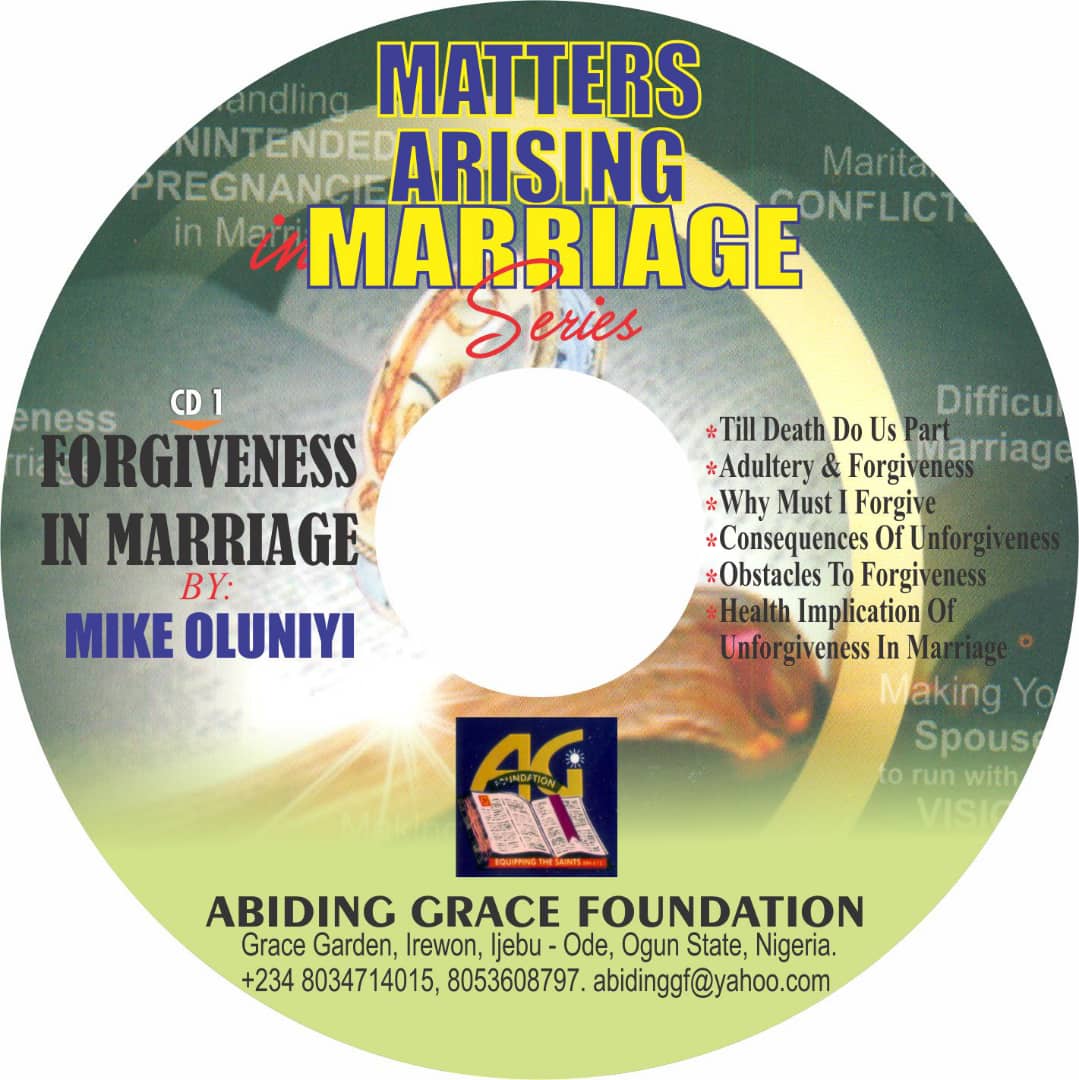 Buy CDs About Matters Arising in Marriage- By: Rev’d Mike Oluniyi PhD