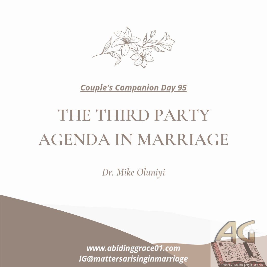 The Third Party Agenda In Marriage: Couple’s Companion Day 95